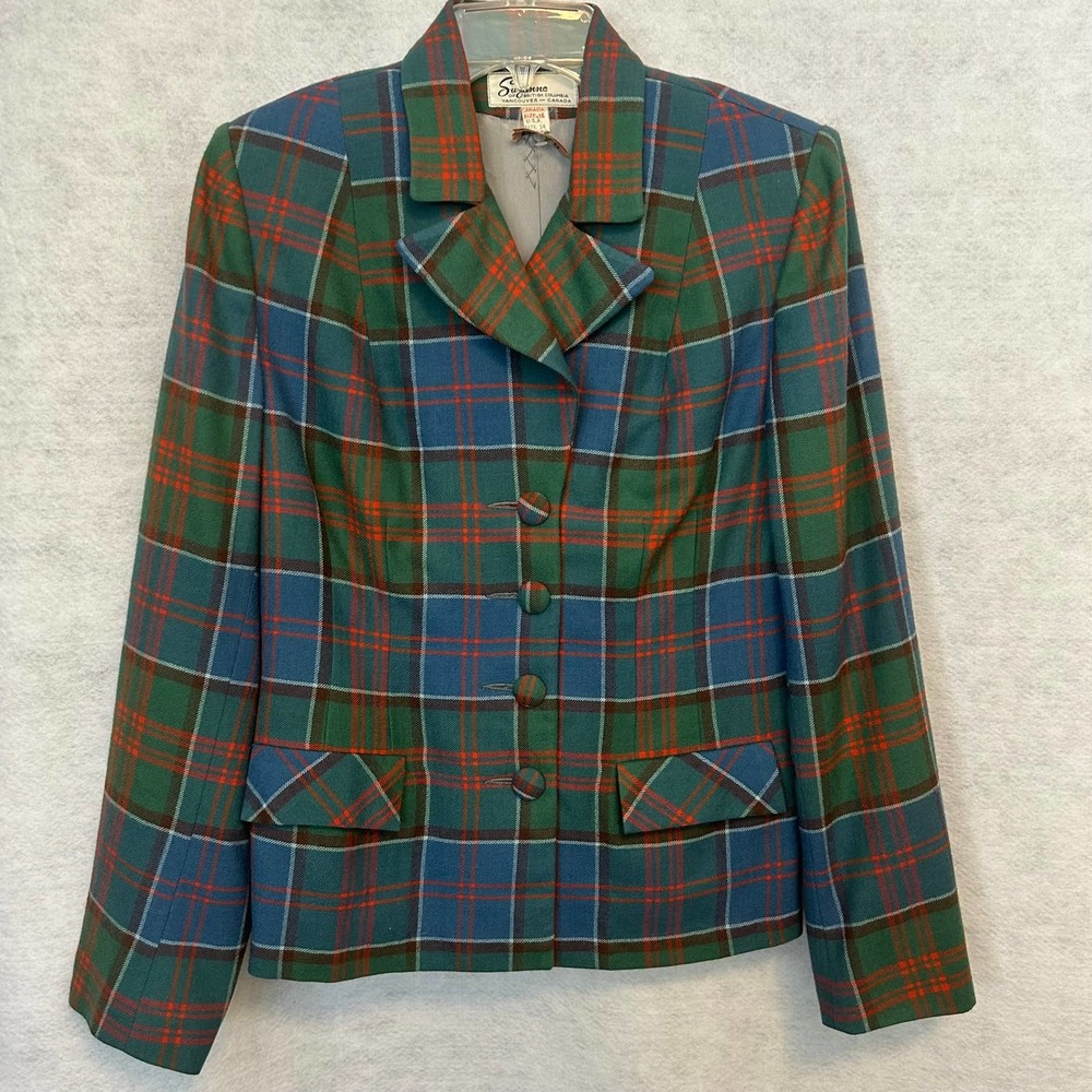 Suzanne of British‎ Columbia Canada Vintage Wool Blazer Women's USA Size 14